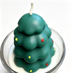 Christmas Tree‑Shaped Scented Candle — Rose Scent