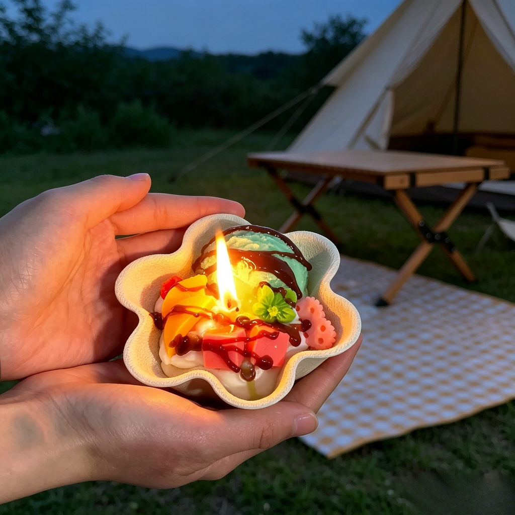 Ice‑Cream Dessert Shaped scented candles - Matcha Scent