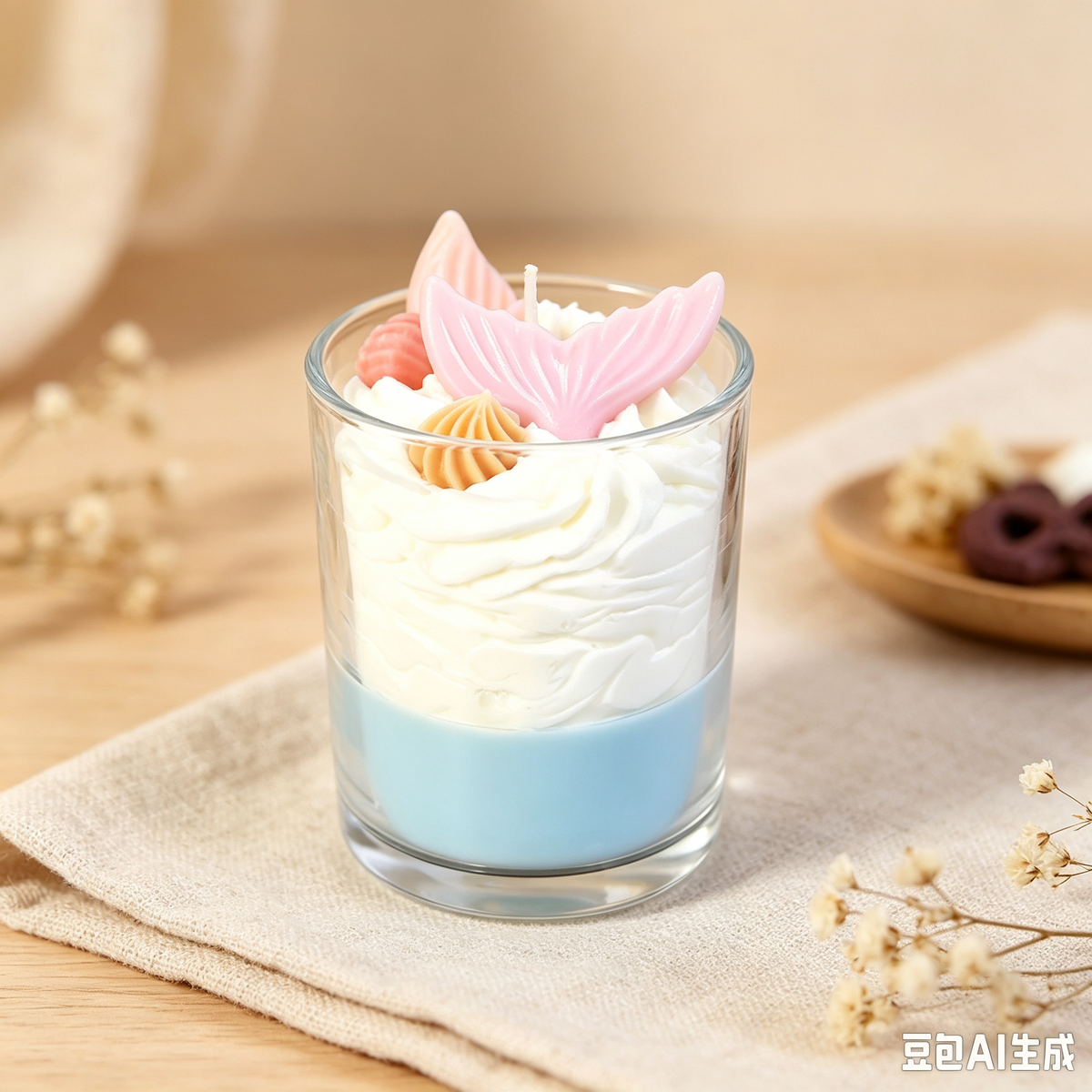 Mermaid‑Shaped Scented Candle — Strawberry