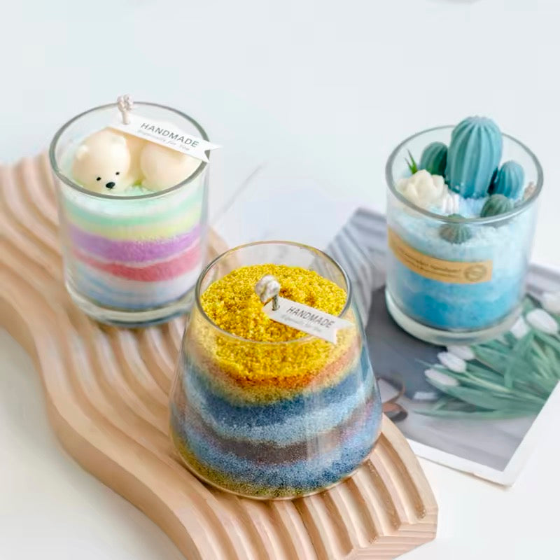DIY Sand Wax Candle Series