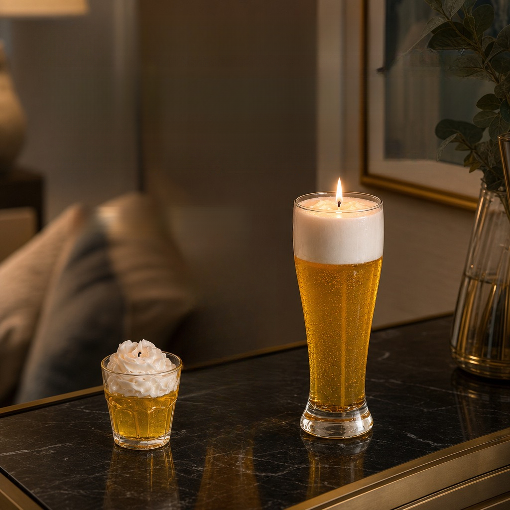 Beer‑Shaped Scented Candle——British Pear & Freesia Fragrance