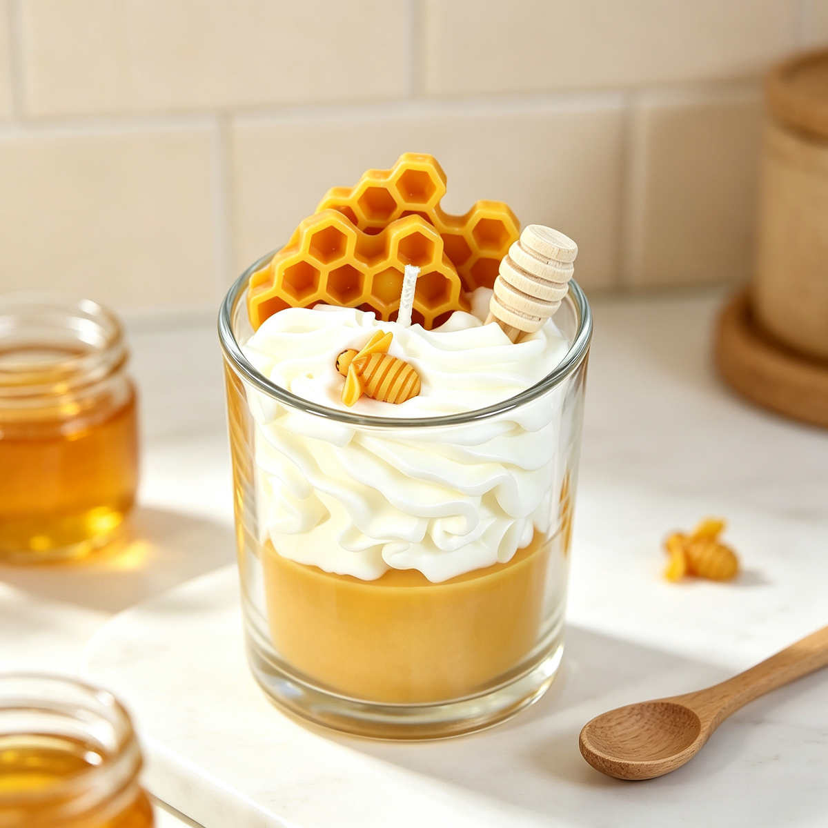 Bee Honeycomb Scented Candle — Sakura Honey
