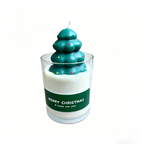 Christmas Tree‑Shaped Scented Candle — Rose Scent