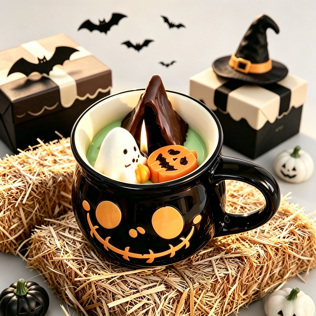 Halloween‑Shaped Scented Candle — Freesia Fragrance