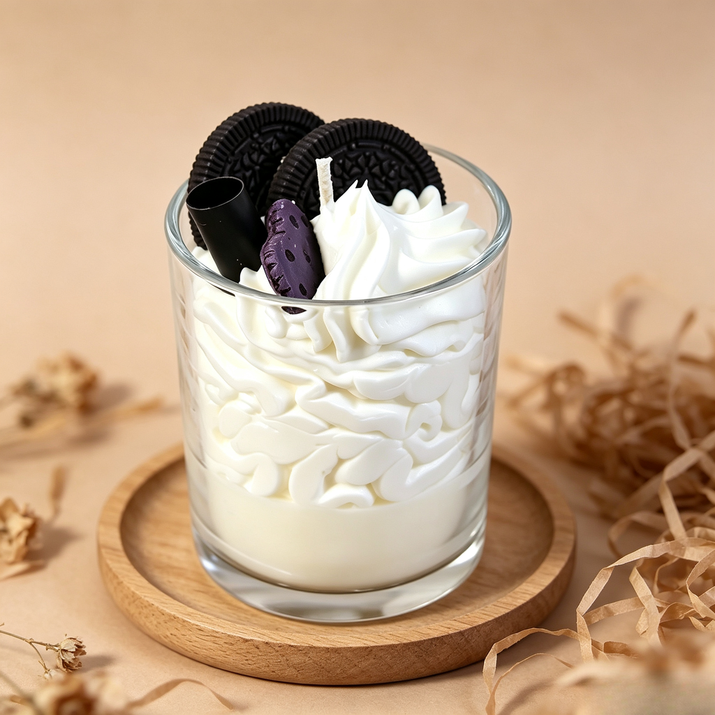 Oreo‑Shaped Scented Candle — Chocolate