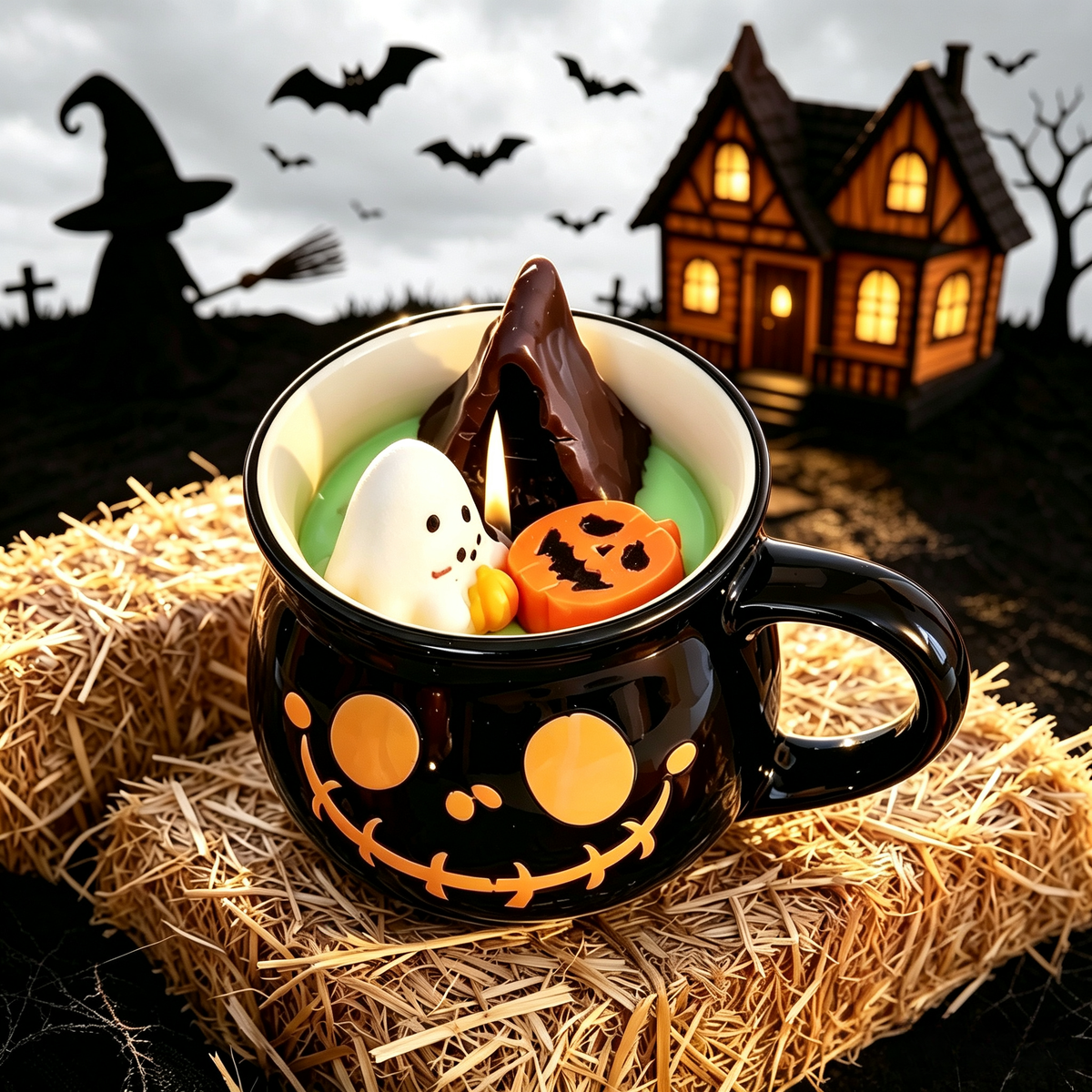 Halloween‑Shaped Scented Candle — Freesia Fragrance