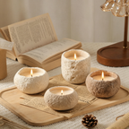 Meteorite Scented Candle Gift Set – Velvet Rose & Oud, Sea Breeze, Autumn Pear & Freesia, Ancient Sandalwood