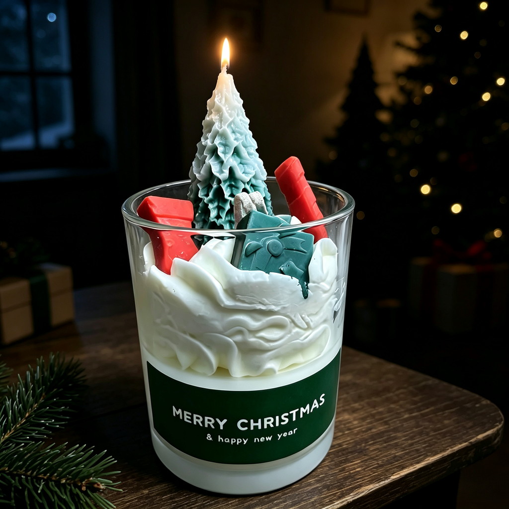Christmas Tree‑Shaped Scented Candle — Cedar Scent