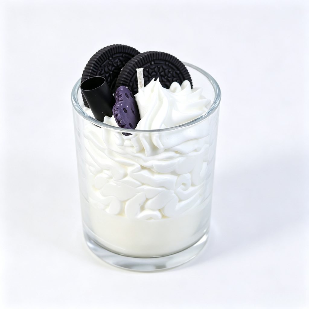 Oreo‑Shaped Scented Candle — Chocolate