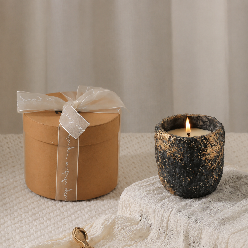 Meteorite Scented Candle Gift Set – Velvet Rose & Oud, Sea Breeze, Autumn Pear & Freesia, Ancient Sandalwood