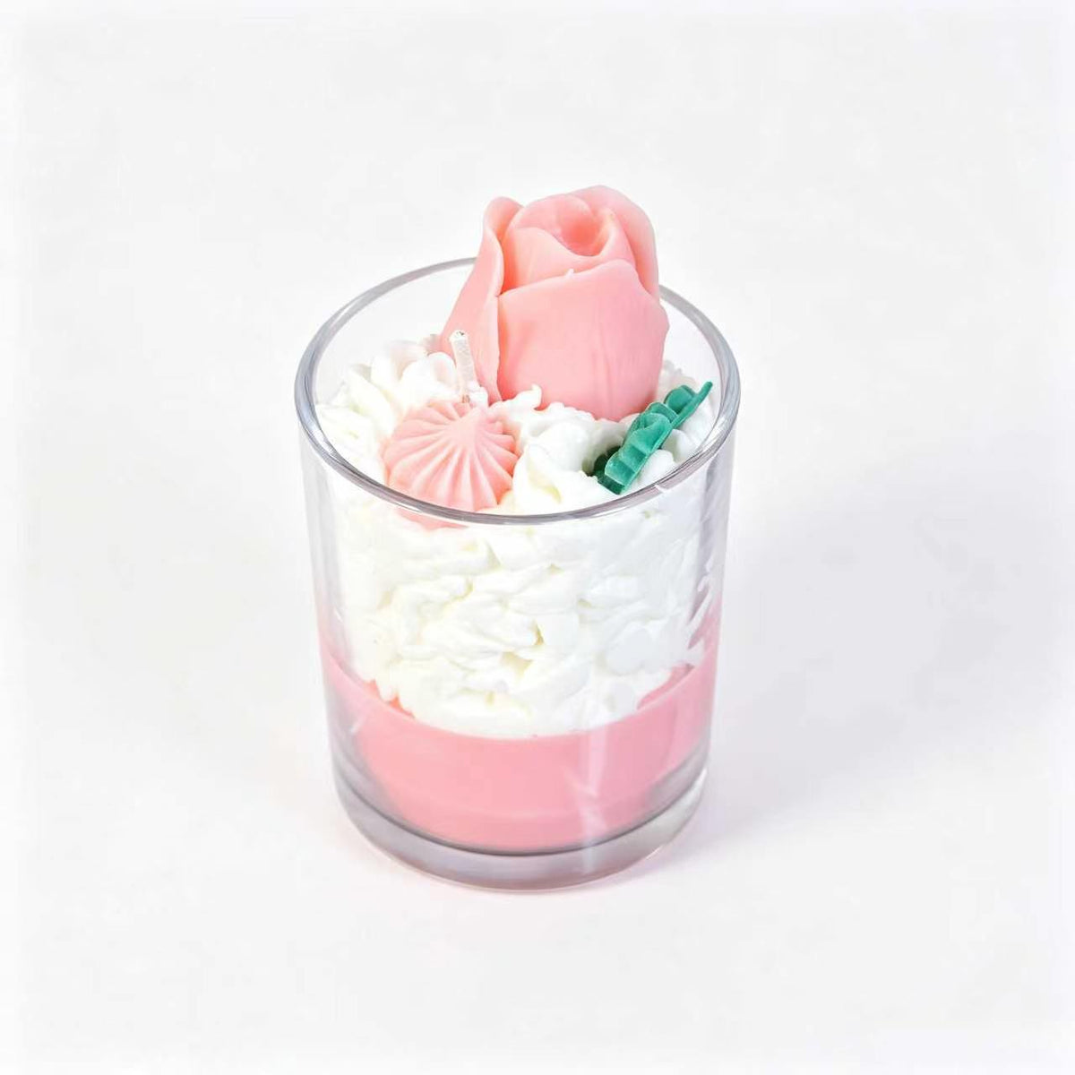Rose‑Shaped Scented Candle — Strawberry